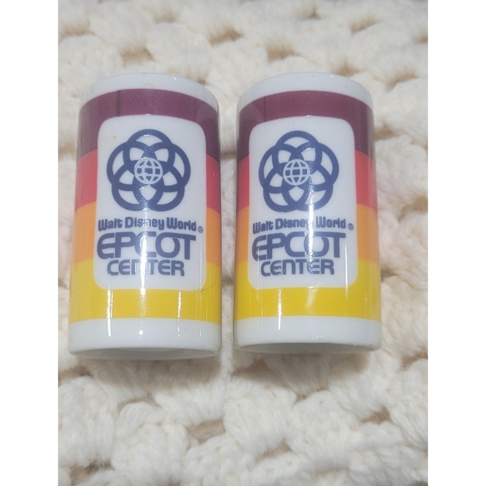 Vintage 1980's Walt Disney World's Epcot Center Ceramic Salt & Pepper Shakers